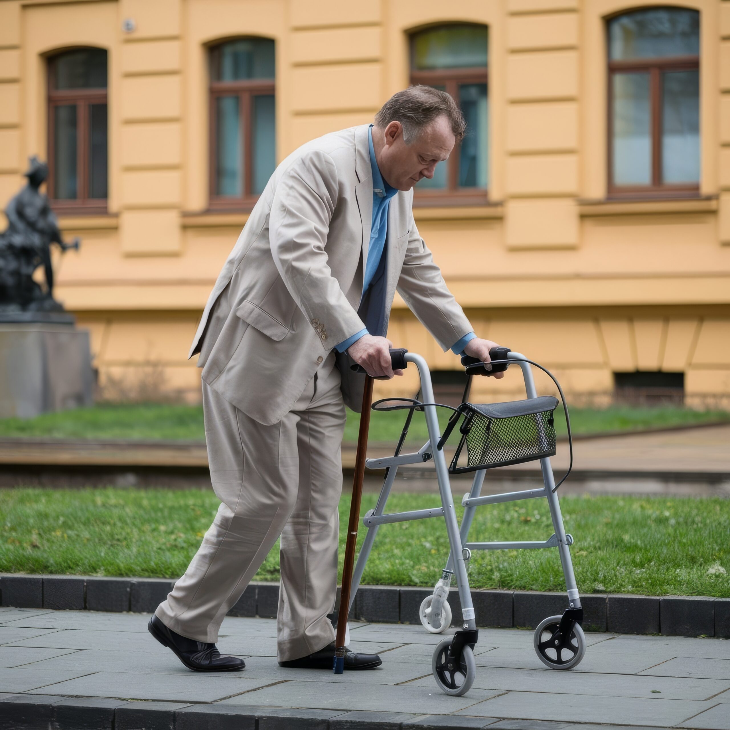 uomo-che-cerca-di-camminare-con-un-passeggino